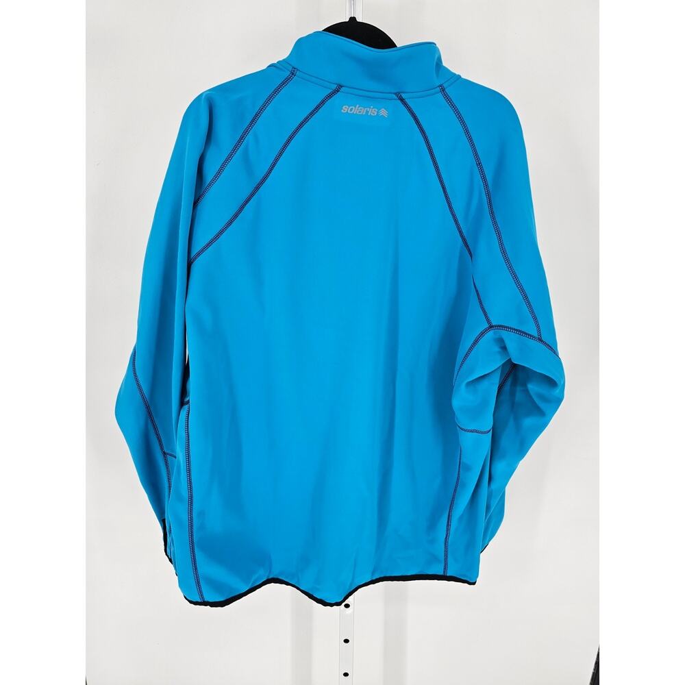Solaris Mens Sz XXL Full Zip Up Softshell Performance Jacket Electric Blue - Picture 4 of 4